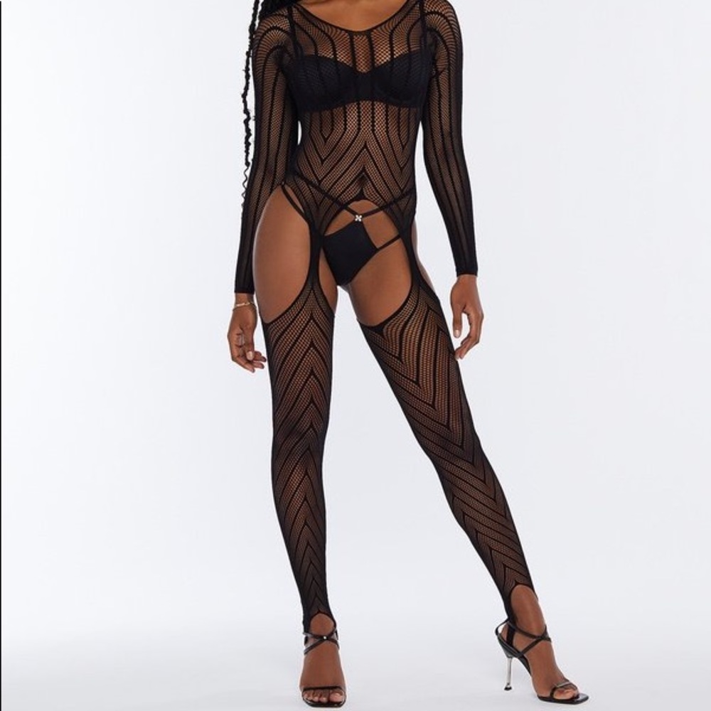 New! Savage by Fenty. Commitment Issues Fishnet Body Stocking.